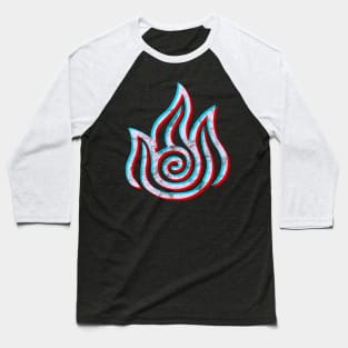 Avatar the Last Airbender Fire Nation Symbol 3D Baseball T-Shirt